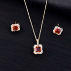 Red Gemstone Jewelry Set