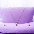 Red Gemstone Jewelry Set