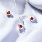 Red Gemstone Jewelry Set
