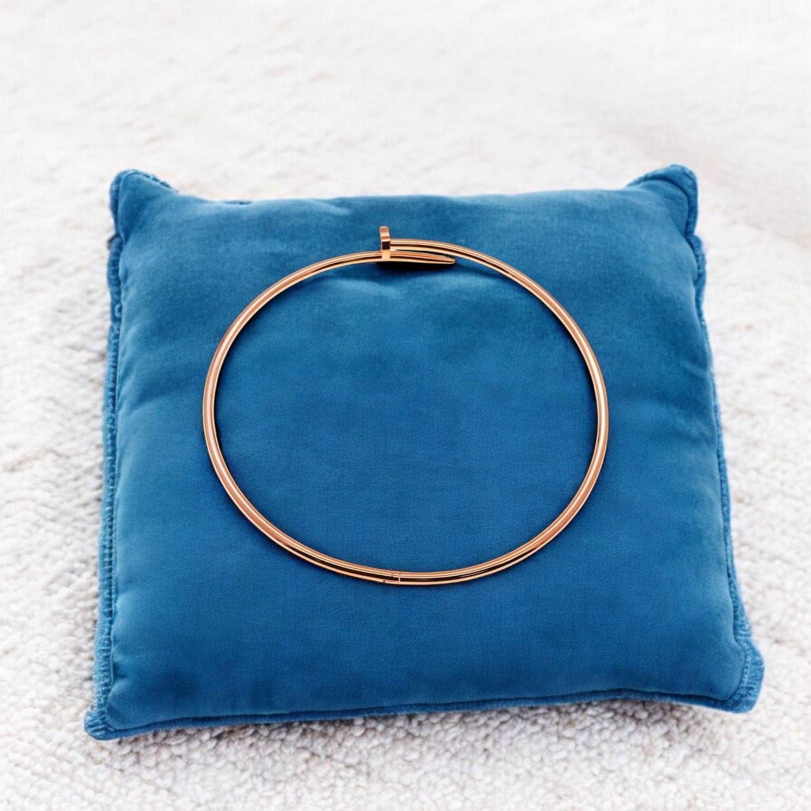 Rose Gold Nail Collar Necklace - JESPARA