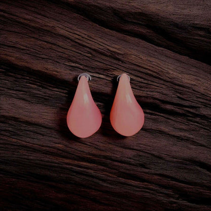 Trendy Maroon Resin Teardrop Earrings - JESPARA